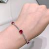 Jewelry Colored Treasure Simulation Emerald Pigeon Red Corundum Blue Spinel Bracelet Girls Gift