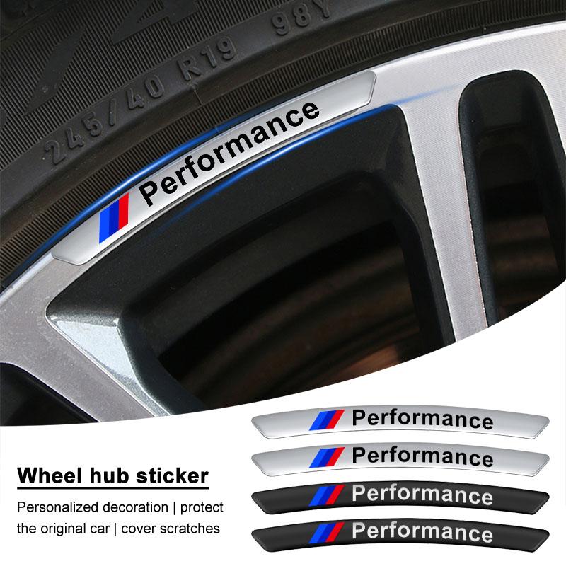 4 szt. Naklejki na piastę koła samochodu, na felgi, akcesoria dla BMW M E34 E36 E60 E90 E46 E39 E70 F10 F20 F30 X5 X6 X1 M3 M5 M6 E71 F01 F02 F87