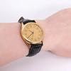 Used Operation BURBERRY Watch Gold Dial Round Men's 3369