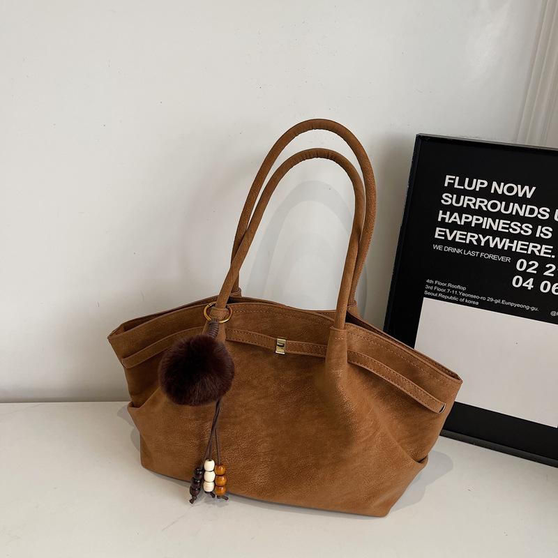 Retro Wildleder Handtasche Tasche Damen Herbst und Winter neu Koreanische Version Nische Pendeln Großraum Schultertasche