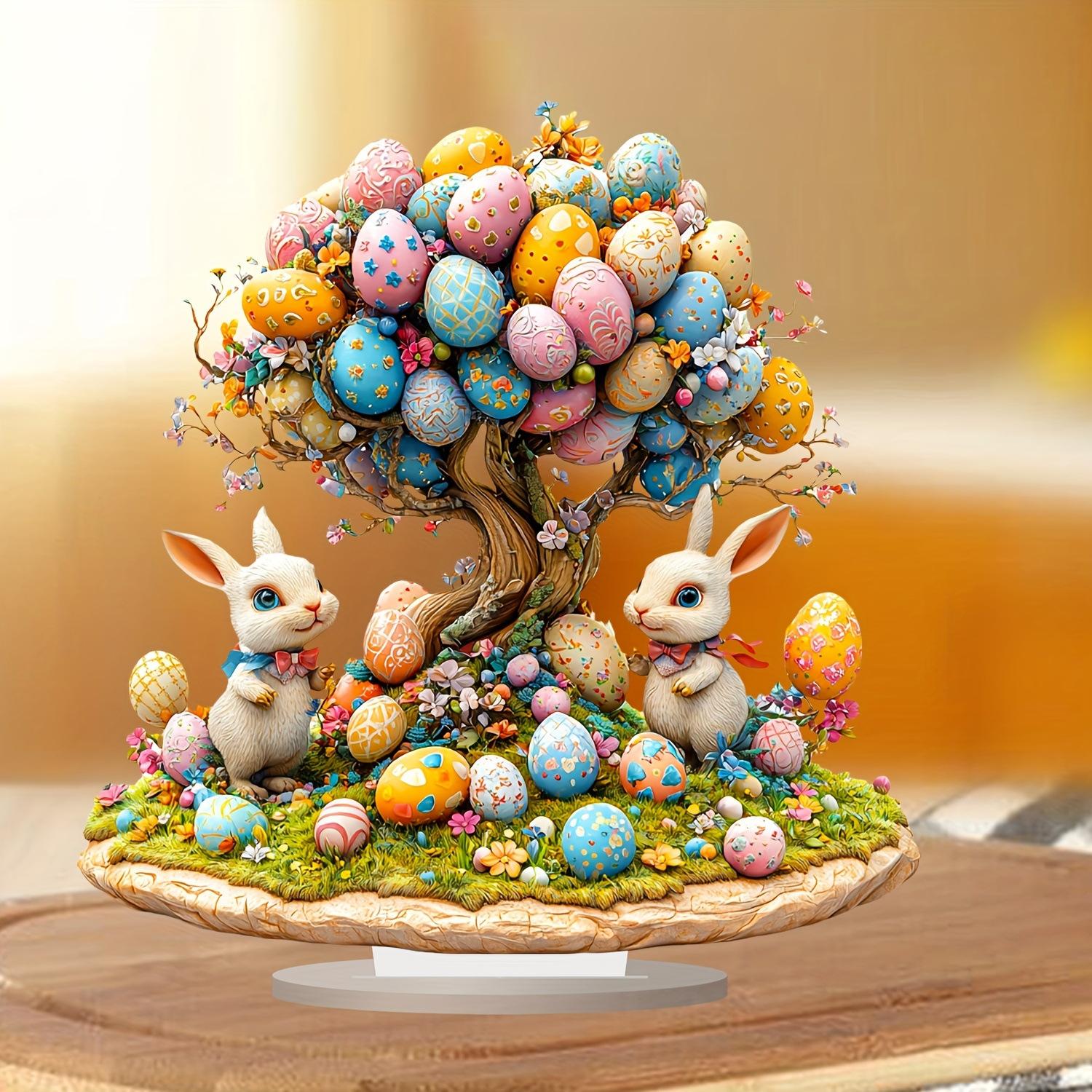 

Easter Ornaments, Home Desktop Decorations, Holiday Gifts One Size белый