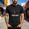 Ich brauche Bier Tankanzeige Design Sommer Lässig Unisex T-Shirt Baumwolle Kurzarm Mode Oberteil Für Party Geschenkidee
