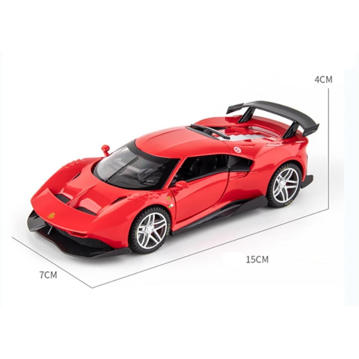 

1/32 Laferrari P80C Сплав Гоночный Автомобиль Модель Металлическая Литьевая Игрушка Спортивный Суперкар Модель Симуляция Звук Свет Коллекция Подарок красный