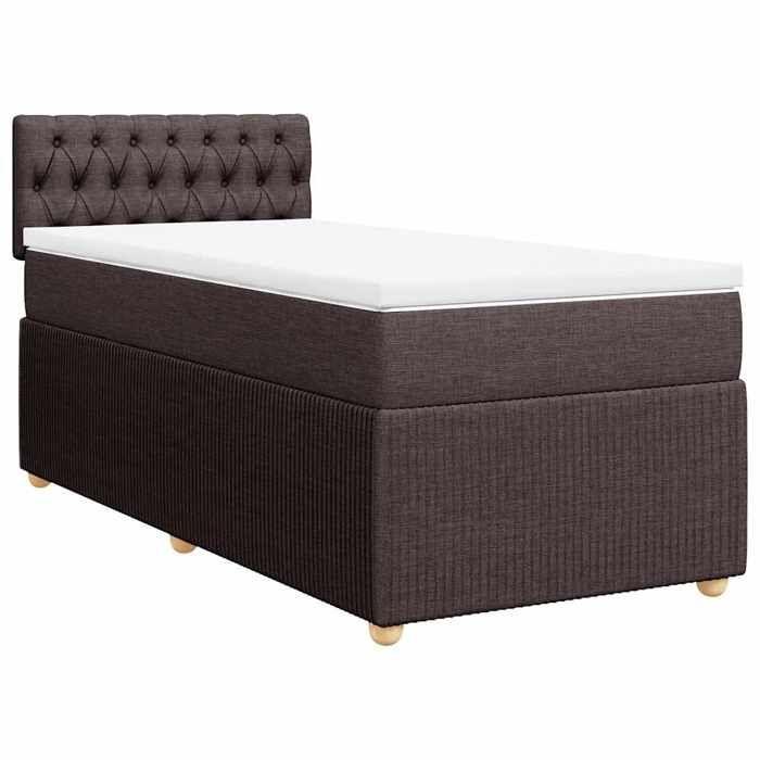 VidaXL Slatted Bed Base with Mattress Dark Brown 90x190 Cm 3289621