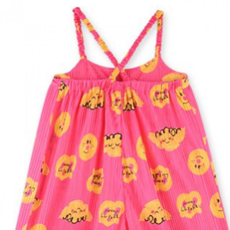 [lilypuri] Summer Cardigan Jumpsuit Top And Bottom  Dark Pink 