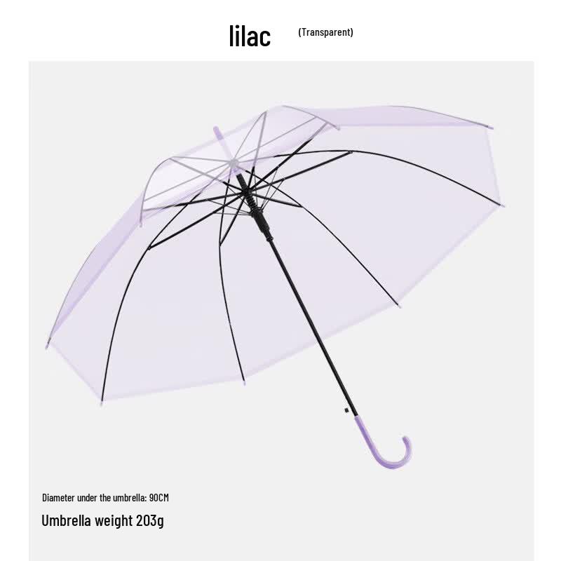 Nanqiao Transparent Long Handle Manual Umbrella