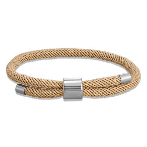 Stainless Steel Round Buckle Bracelet Classic Simple Men And Women Couple Adjustable Milan Rope Hand Rope