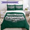 Philadelphia Eagles Customize Your Name Bedding Set Breathable Duvet Cover With Pillowcases Decorative Bed Linen For Bedroom Home Decoration Birthday 