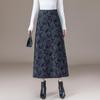 2025 Autumn Elegant High Waist Jacquard Mermaid Skirt: Retro Style, Hip-hugging Design for a Taller, Slimmer Look