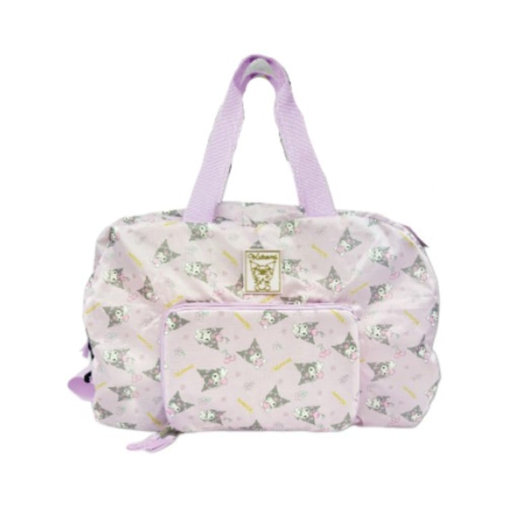 Hatayama Shoji Folding Boston Bag Fruit Hug Kuromi When in H34 x W50 x D24cm When H17 x W25cm 33202838 use stored