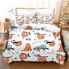 Cartoon Koala Duvet Cover King Queen Lovely Animal Bedding Set For Kids Teens Adults Wildlife Quilt Cover With Pillowcase 2/3PCS