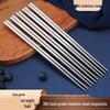 LETGANT 304 Stainless Steel Square Chopsticks, 10 Pairs