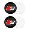 For Audi  A34pcs Car Wheel Center Hub Cap Badge Emblem Decal Wheel Sticker For Audi A3 A6 Q3 B5 B6 B7 B8 B9 Q7 8P 8V 8L A5 A4 C6 C5 C7 4F A1