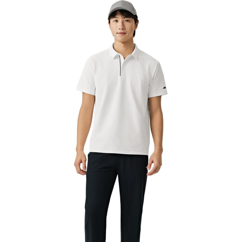 Skechers Moisture Wicking Breathable Polo Neck Pullover Knit Short Sleeve Quick Dry Shirt Men tops P226M011-0019
