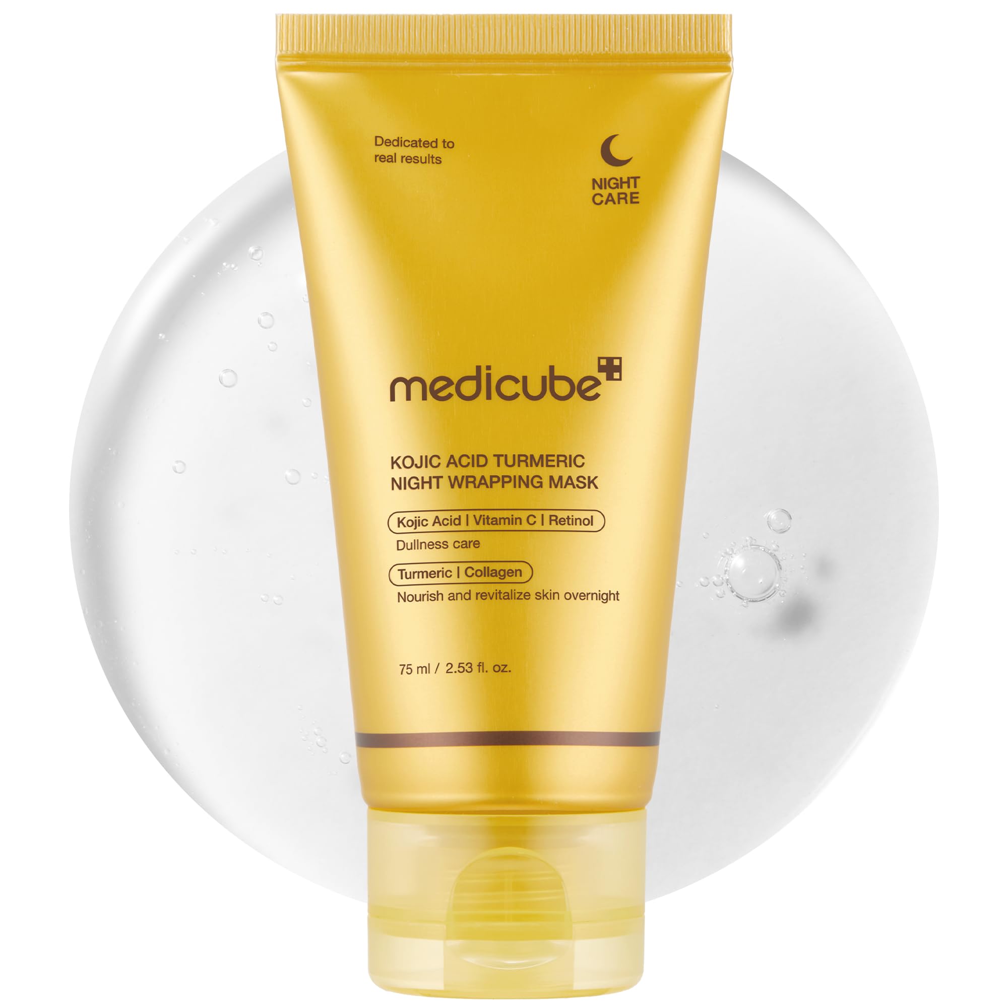 

Medicube Kojic Acid Turmeric Overnight Wrapping Mask for Firmness and Korean Night Night Peel-Off Luster. Cosmetics, Routine, Care.