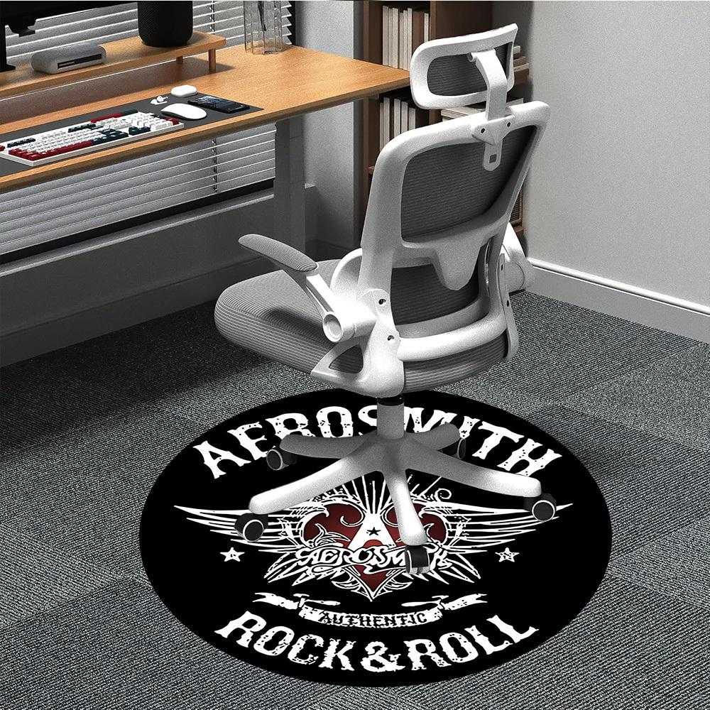 

1pc AEROSMITH ROCK AND ROLL Chair Carpet for Office Non Slip, Machine Washable Rug for Office, Room Holiday Decor for Christmas, Birthday Polyester 80cm