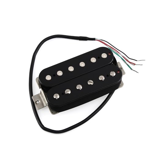 FLEOR Alnico 5 Guitar Pickups Black Neck and Bridge Humbucker Pickup Set