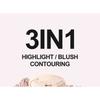 HANDAIYAN - 3 In 1 Highlight Blush Contour Palette - 3 Types