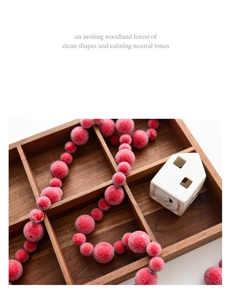 NUCHI Red Berry Christmas Tree Decoration Garland