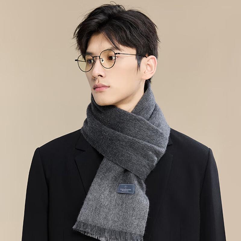 JIUMU Men's Autumn/Winter Thickened Cashmere Scarf