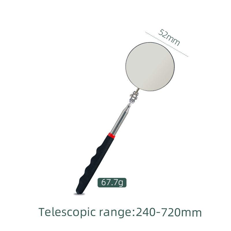 Geinbei Zatahovací inspekční zrcátko se světlem - Nastavitelný směr: Čtvercová, kulatá, oválná zrcátka pro údržbu automobilu