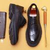 Business Casual Leather Shoes Men'S Genuine Leather Soft Leather Platform British Brock Engraved Men'S Shoes