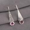 Natural Morganite Gemstone 925 Sterling Silver Jewelry Handmade Earrings 1.9" EE-165-9