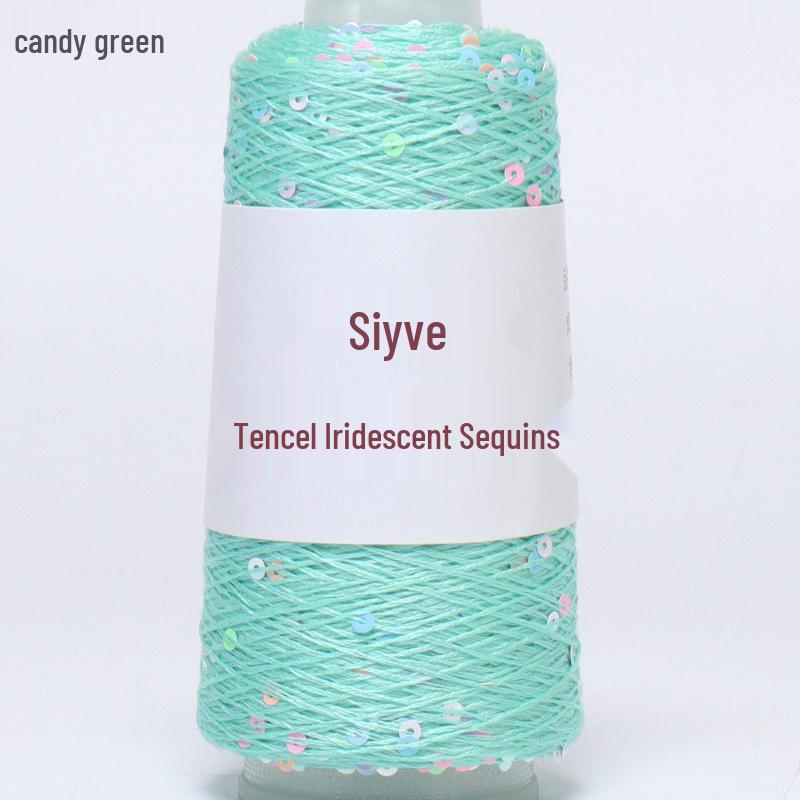 Si Yue Tencel Iridescent Paljettgarn: Handstickat Mode Bländar