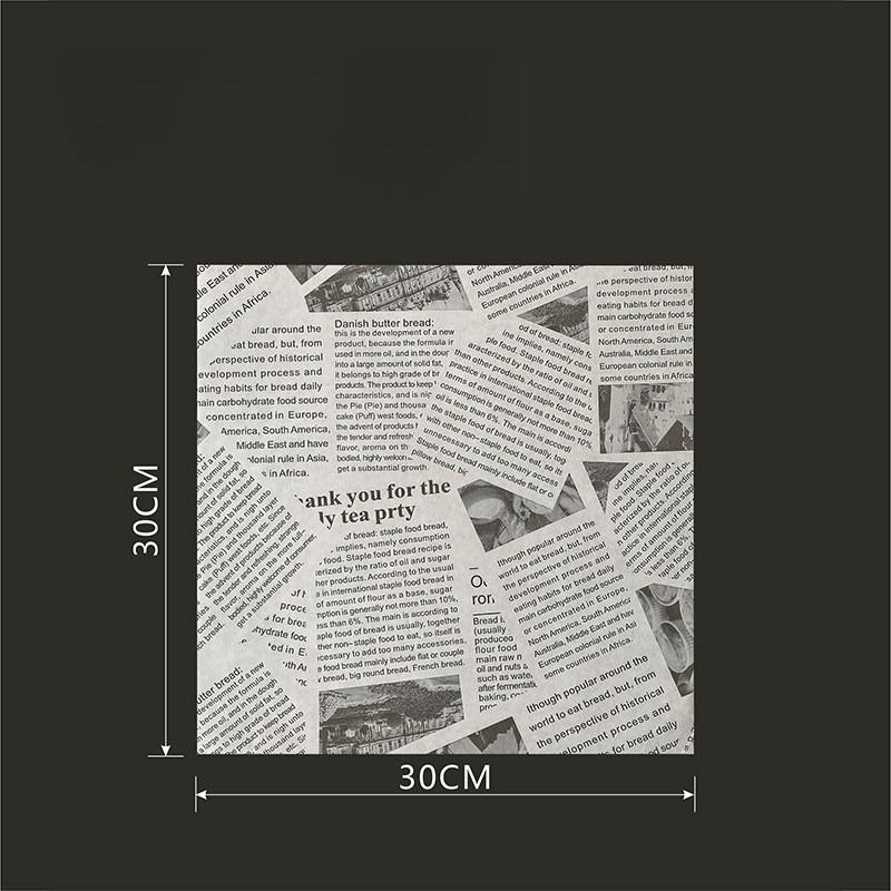 Newspaper Printing Sandwich Wrapping Paper Food Specific Oil Proof Papers French Fries Hamburgers Fried Chicken Bread Pizza Plates Paper Pads