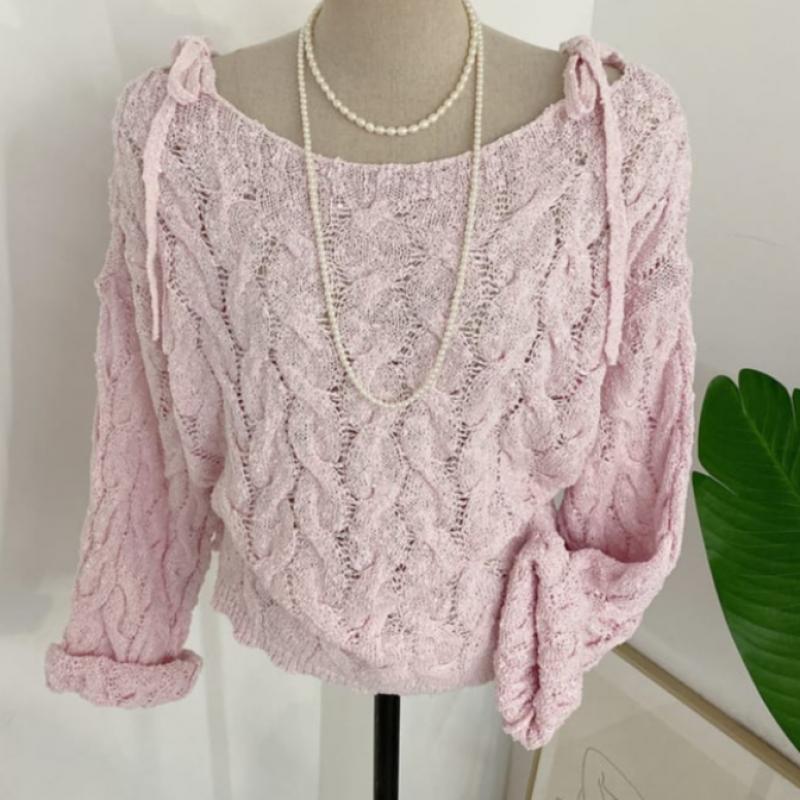 Honey J Boat Neck Shoulder Strap Knit  5 Colors  Jb 3