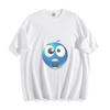 Wild Blue Emoji Shock T-Shirt - Surprised and Bold Design Unisex Tee