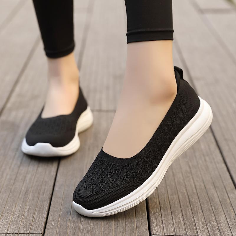 Summer new large size shallow mouth flat shoes cloth shoes women