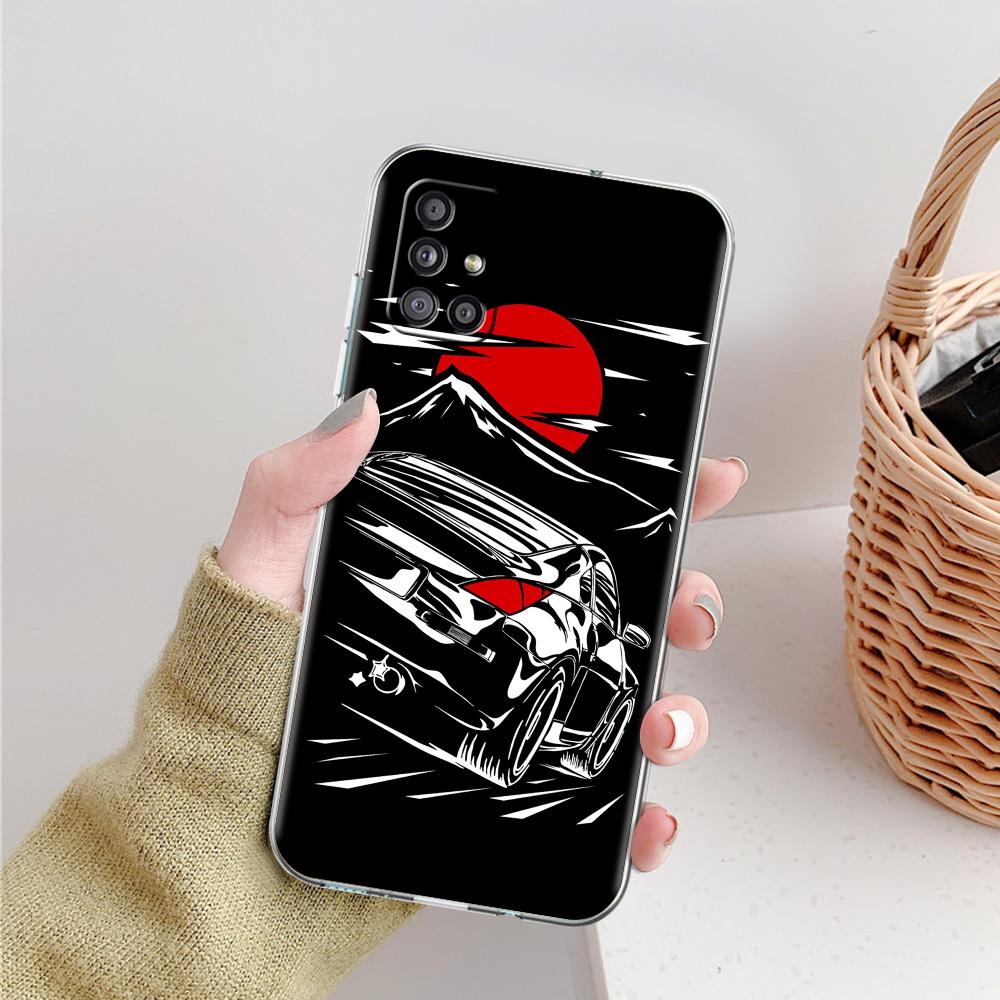 Case For Samsung A15 A13 A35 A55 A51 A71 A41 A31 A21S A03S A05 A17 A23 A25 A33 A53 A73 5G A07 4G Cover Japan JDM Sports Car