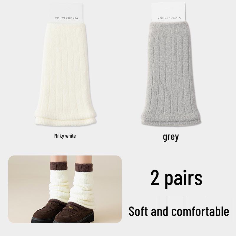Women's Autumn & Winter Wool Leg Warmers - Slimming Japanese Style Y2K Calf Socks, Cold-Proof & Versatile
