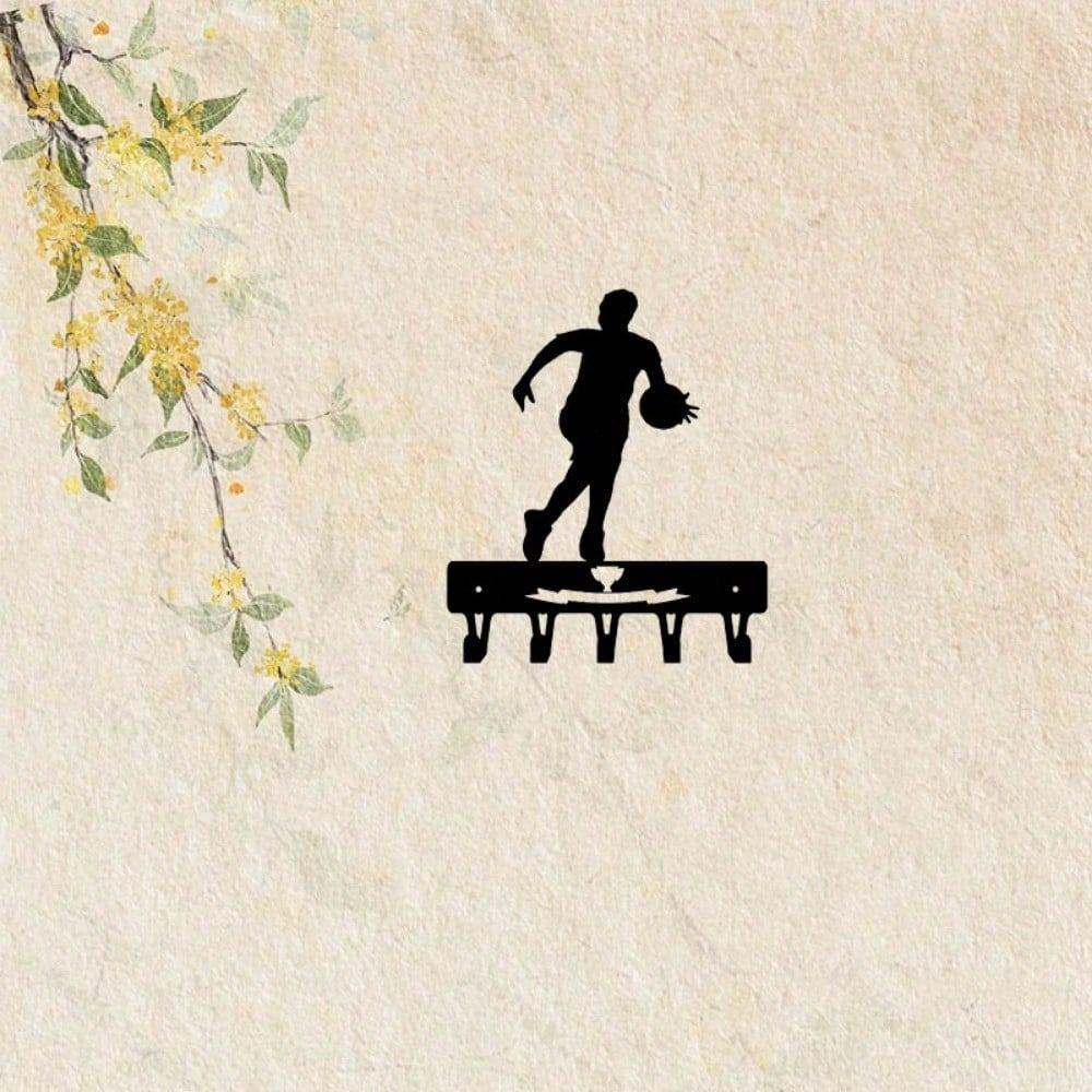 Wall Hook Black Steel Wall Decor for Living Room Bedroom Storage Organizer