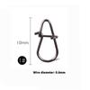 Fishing Accessories Stainless Steel 0.6mm Fish Hook Pins Safety Snaps Fast Clip Lock Lure Connector