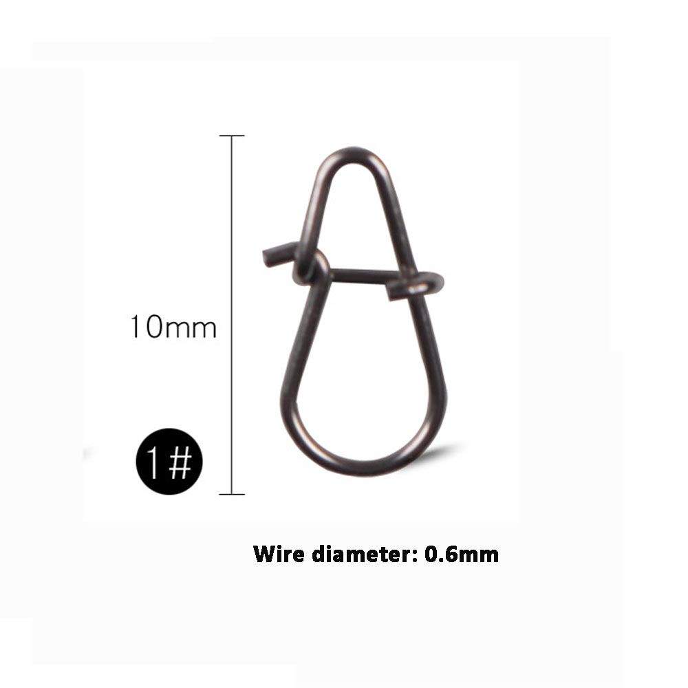 Fishing Accessories Stainless Steel 0.6mm Fish Hook Pins Safety Snaps Fast Clip Lock Lure Connector