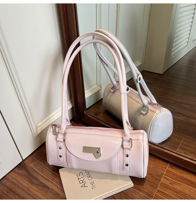

Niche portable Boston bag women 2025 new trendy fashion Korean pillow bag versatile exquisite shoulder bag розовый