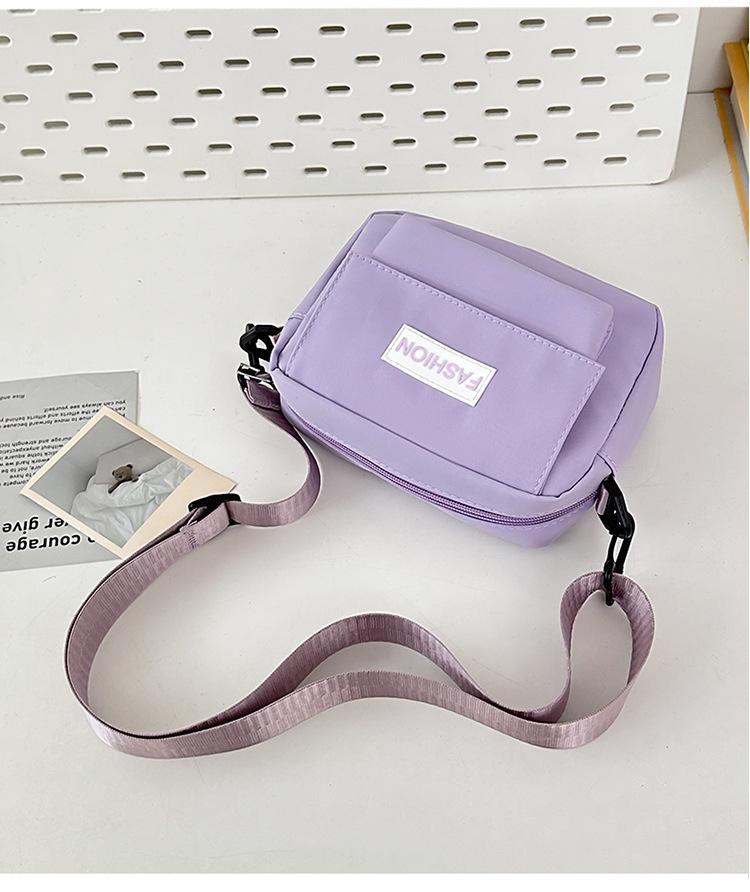 Nylon cloth messenger bag college student leisure sports small backpack single shoulder travel street Internet celebrity wide shoulder strap small