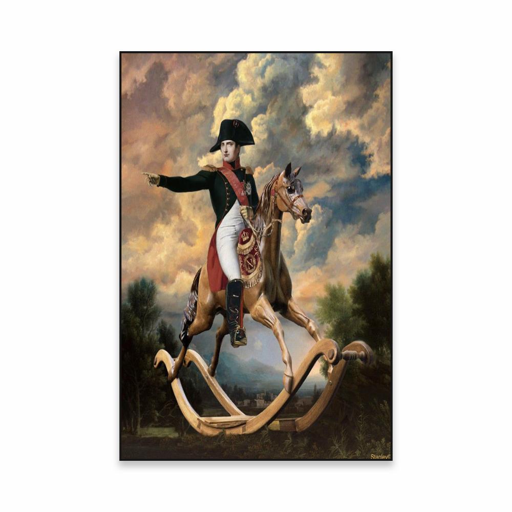 Fashion Altered Art Poster Funny Portrait Art Prints Oil Painting Baroque Prints Vintage Art Canvas Painting Room Decoration