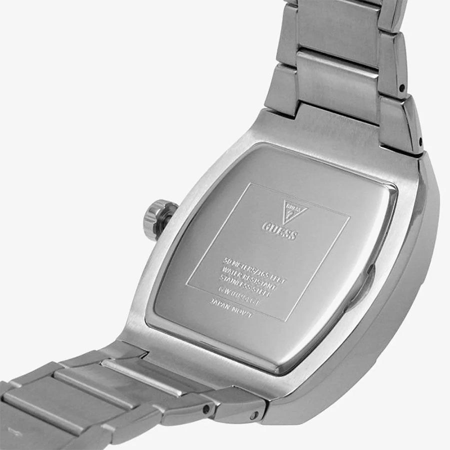 Guess Men's Quartz Watch with Silver Stainless Steel Strap and Three Hands - GW0094G1