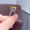 Radiant 5-Carat Intense Yellow Diamond Ring for Women