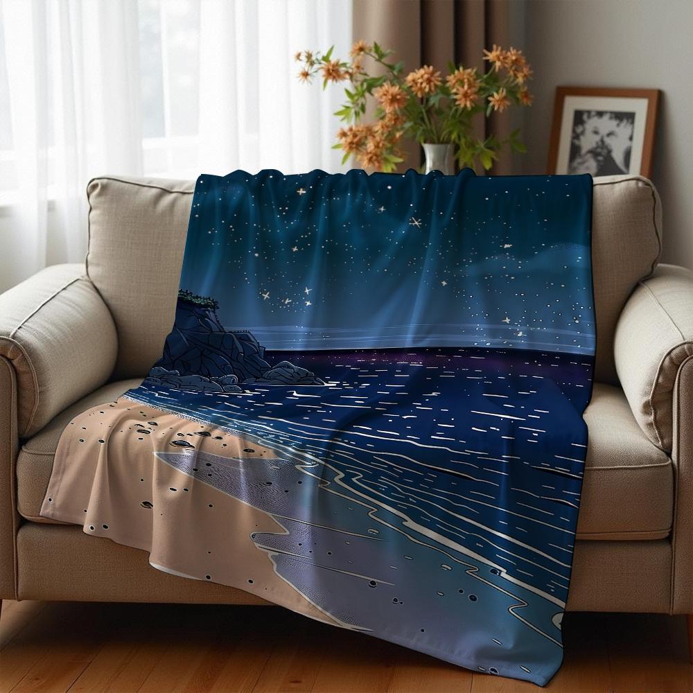 Anime Golden Autumn Tree Anime Cartoon Flannel Blanket Soft Warm Throw for Bedroom Sofa Car Kids Holiday Gift