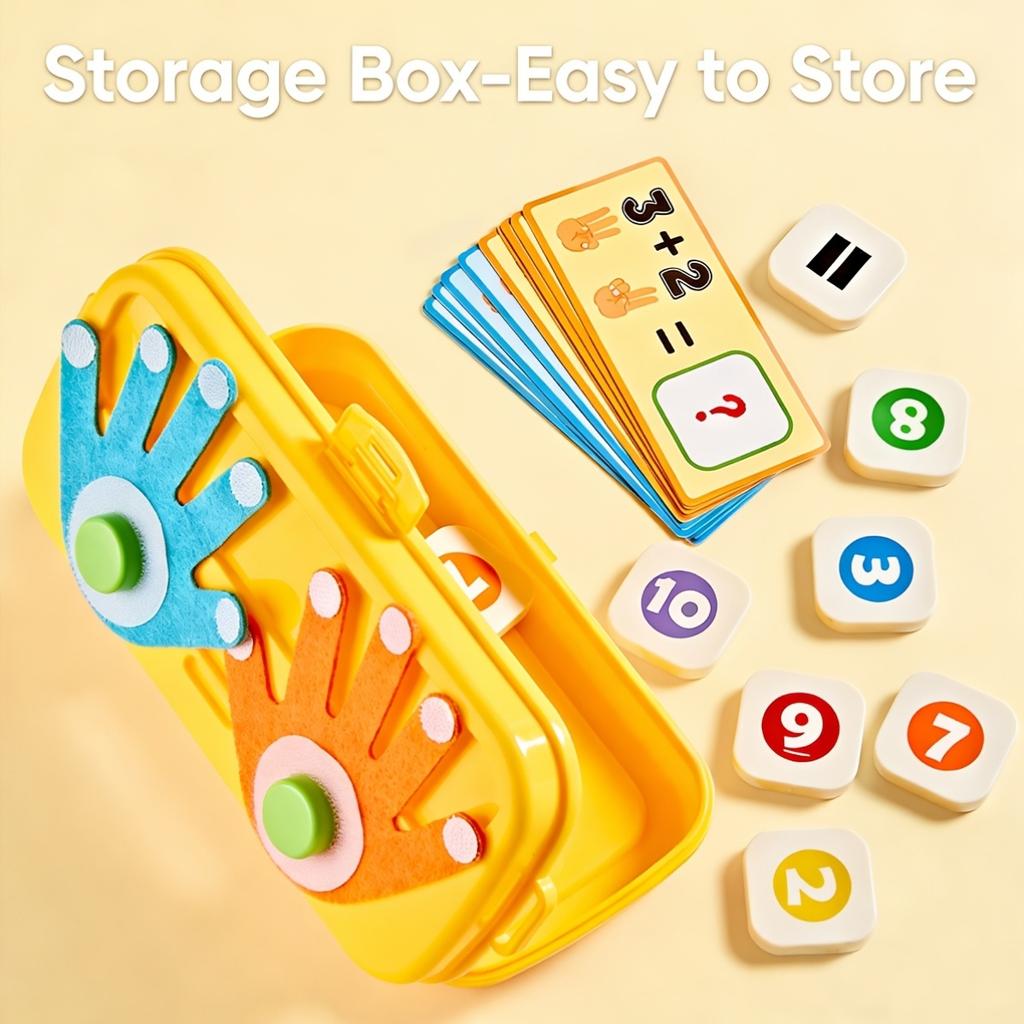 Finger Counting Math Toy with Number Blocks, Math Manipulatives for Kids 3-5, Educational Toys School Supplies, Birthday Gifts for Boys Girls