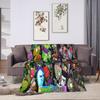 P-Plants-vs-Zombies Video Games Flannel Blankets  Warm Throw Blanket for Couch Chair Decorative Print Bedspread Sofa Bed Cover