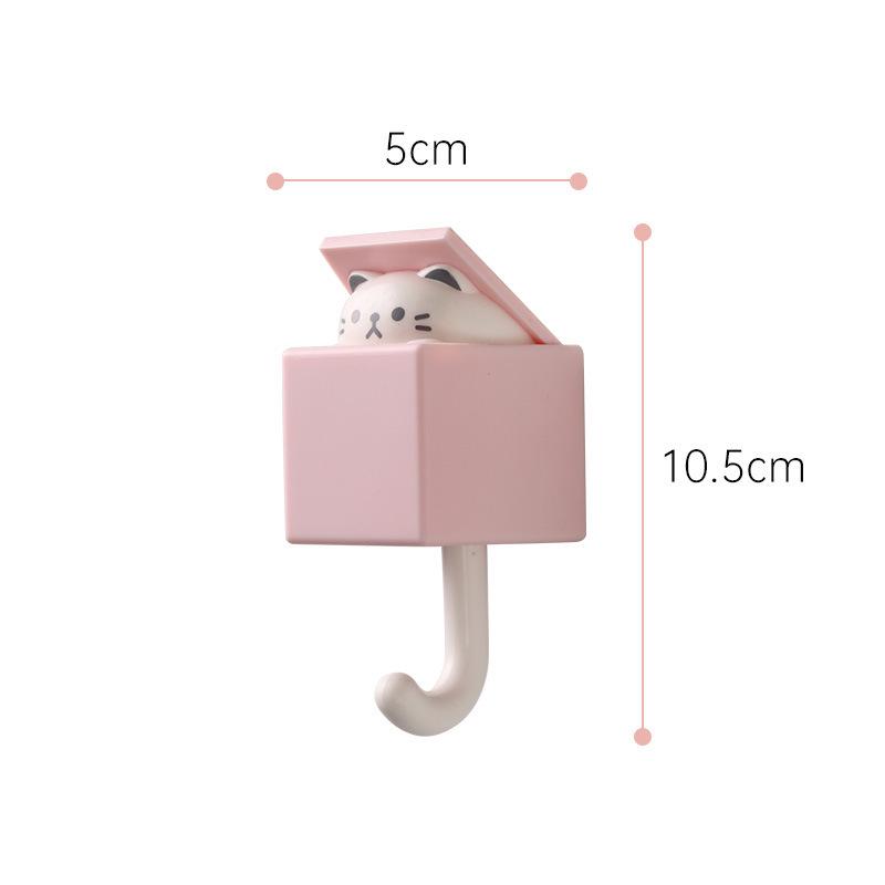 Cute Animal Adhesive Wall Hooks - Traceless, Strong, Nail-Free for Keys, Coats, Hats