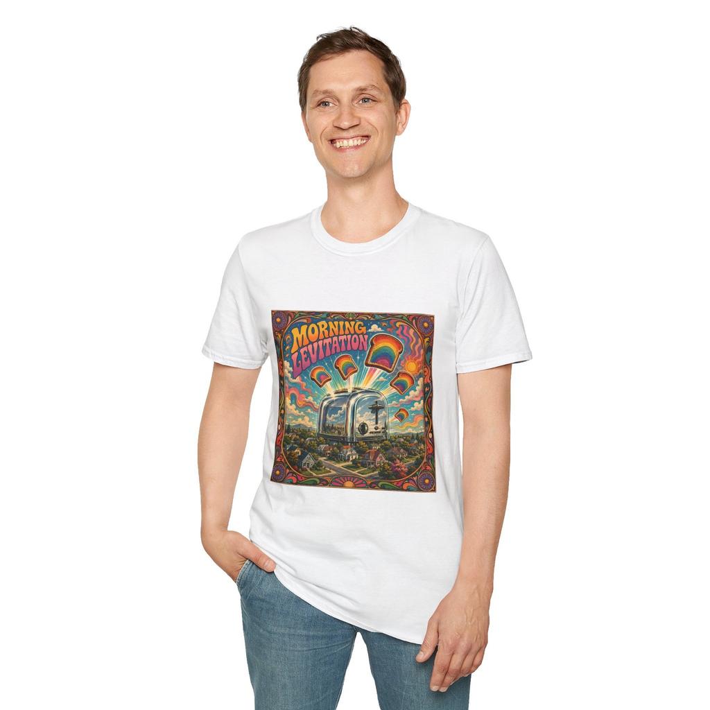 Toaster Surreal Music Psychedelic Pop Rainbow Retro Unisex Softstyle T-Shirt