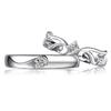 925 Silver Ring Angel Love Zircons Ring Couples Fashion Simple Birthday Party Wedding Anniversary Jewelry Gifts
