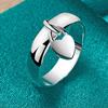 Anello Pendente a Forma di Cuore Geometrico Gioiello per Donna Come Regalo - Anello a Forma di Cuore