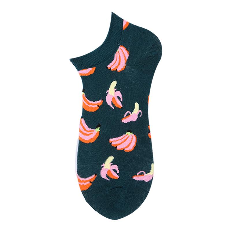 40 Style Fashion Colorful Short Socks Men Cotton Novelty Oil Painting Animals Food Avocado Casual Funny Ankle Sox